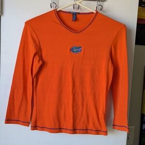 Florida Gators Football Orange Long Sleeve Shirt Size Medium